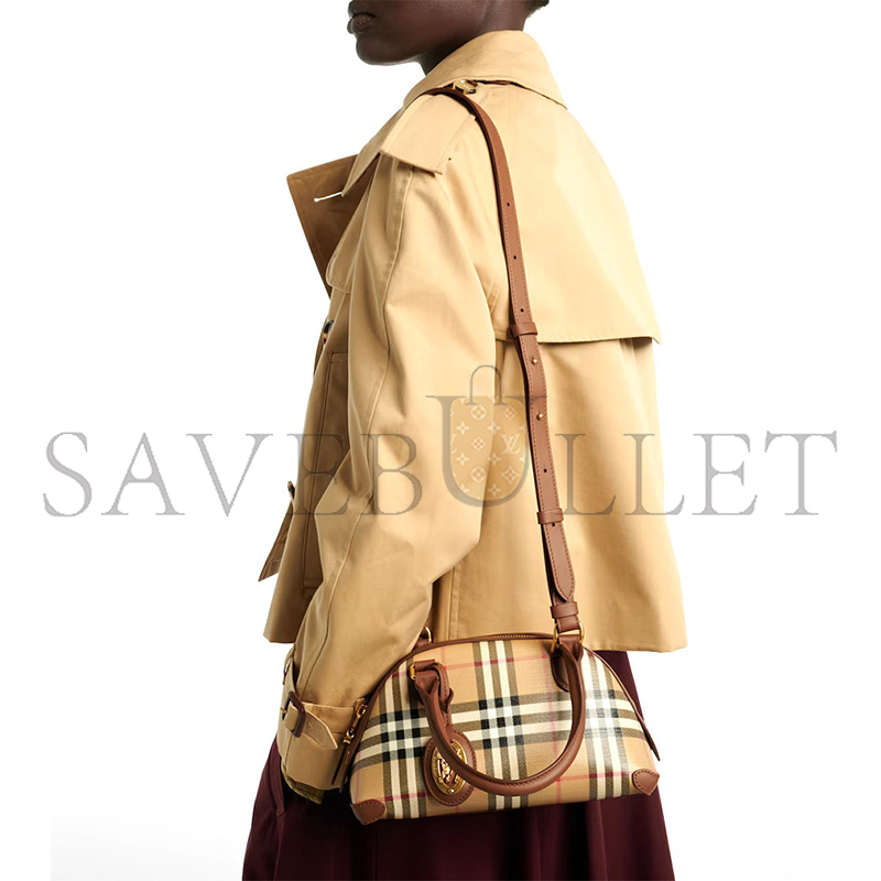 BURBERRY PRIMROSE CHECK MINI TOP HANDLE BAG (24*14*11cm)